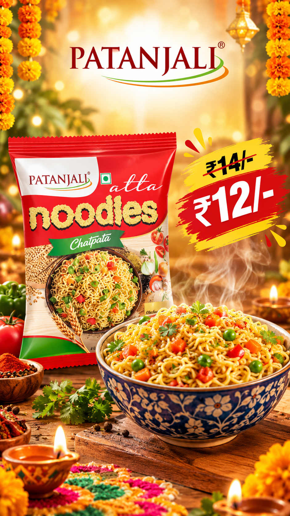 Atta Noodle - Chatpata- Patanjali